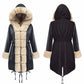 Womens Parka Jacket with Fur Collar Heavyweight Performace Parka in Black
