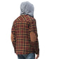 Mens Flannel Sherpa Jacket Checkered with Hood