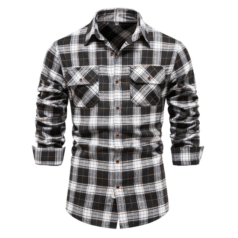 Men's Classic Long Sleeve Check Shirts