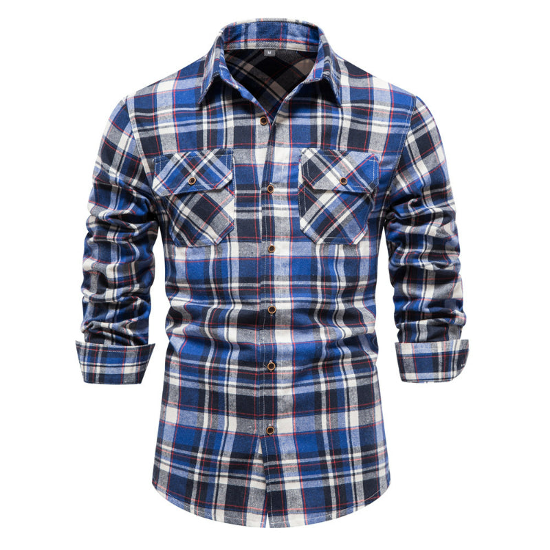 Men's Classic Long Sleeve Check Shirts