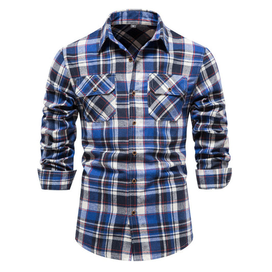 Men's Classic Long Sleeve Check Shirts