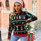 Ugly Christmas Sweater Long Sleeve Christmas Tree with Shiny Sequins