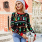 Ugly Christmas Sweater Long Sleeve Christmas Tree with Shiny Sequins
