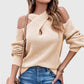 Off The Shoulder Sweater Spring Trendy Knitted Jumper Top