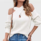 Off The Shoulder Sweater Spring Trendy Knitted Jumper Top
