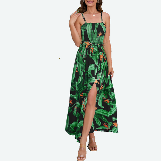 Fit and Flare Cocktail Dress in Green