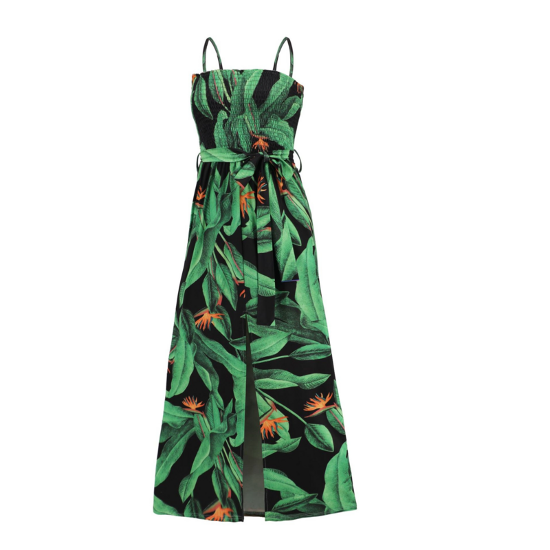 Fit and Flare Cocktail Dress in Green