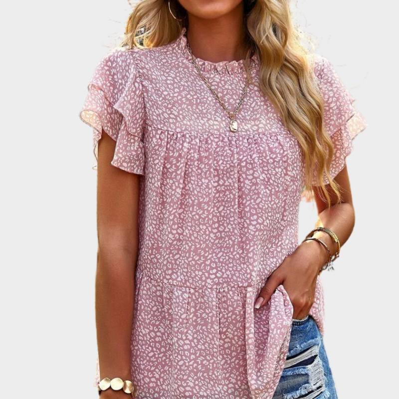 Pink Floral Blouse