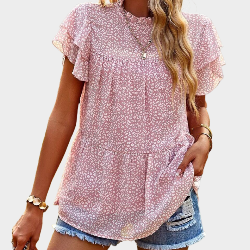 Pink Floral Blouse