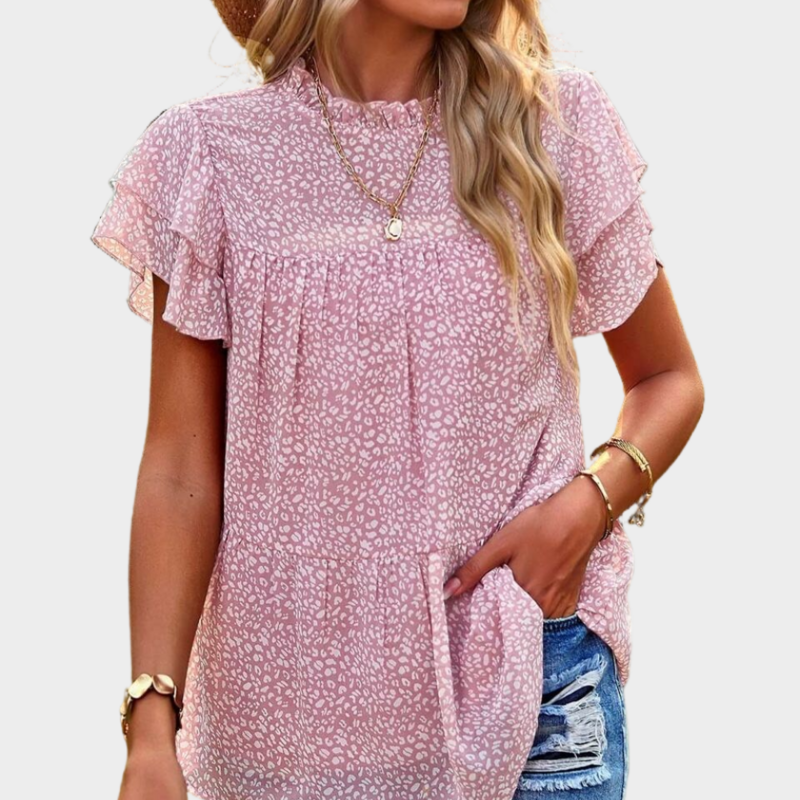 Pink Floral Blouse