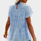 Blue Floral Blouse