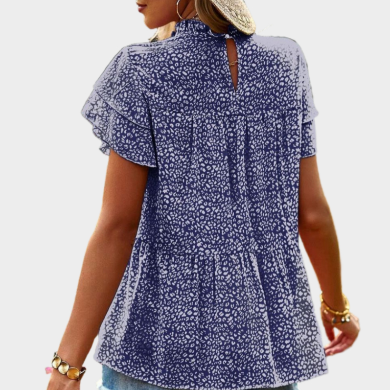 Blue Floral Blouse