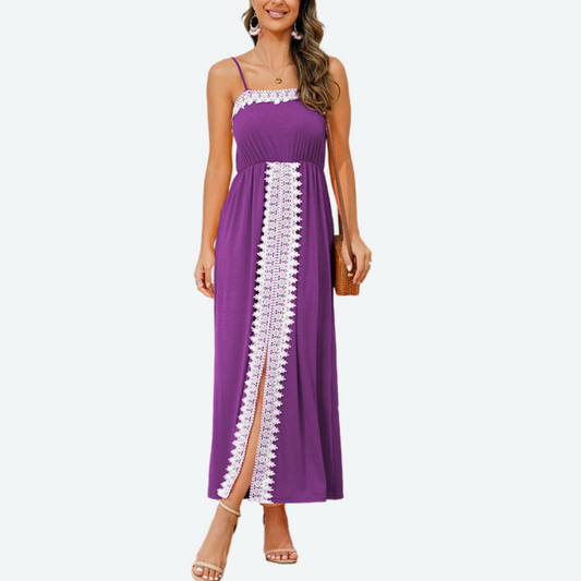 Strap Maxi Dress in Purple