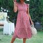 Blue Floral Midi Dress