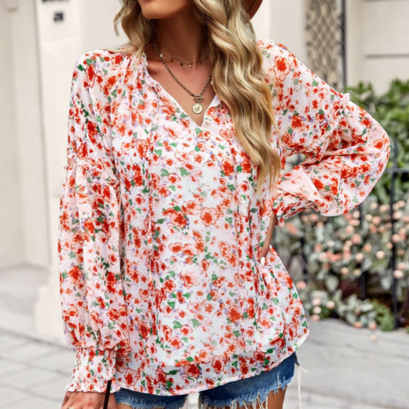 Pink Floral Blouse