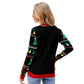 Ugly Christmas Sweater Long Sleeve Christmas Tree with Shiny Sequins