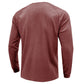 Men's Classi Henley T Shirts Waffle Long Sleeve in Rust Red