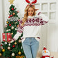 Ugly Christmas Sweater Oversive Long Sleeve White Sweater
