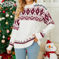 Ugly Christmas Sweater Oversive Long Sleeve White Sweater