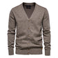 Men's Lightweight V-Neck Knit Casual Cardigan Sweater With Button