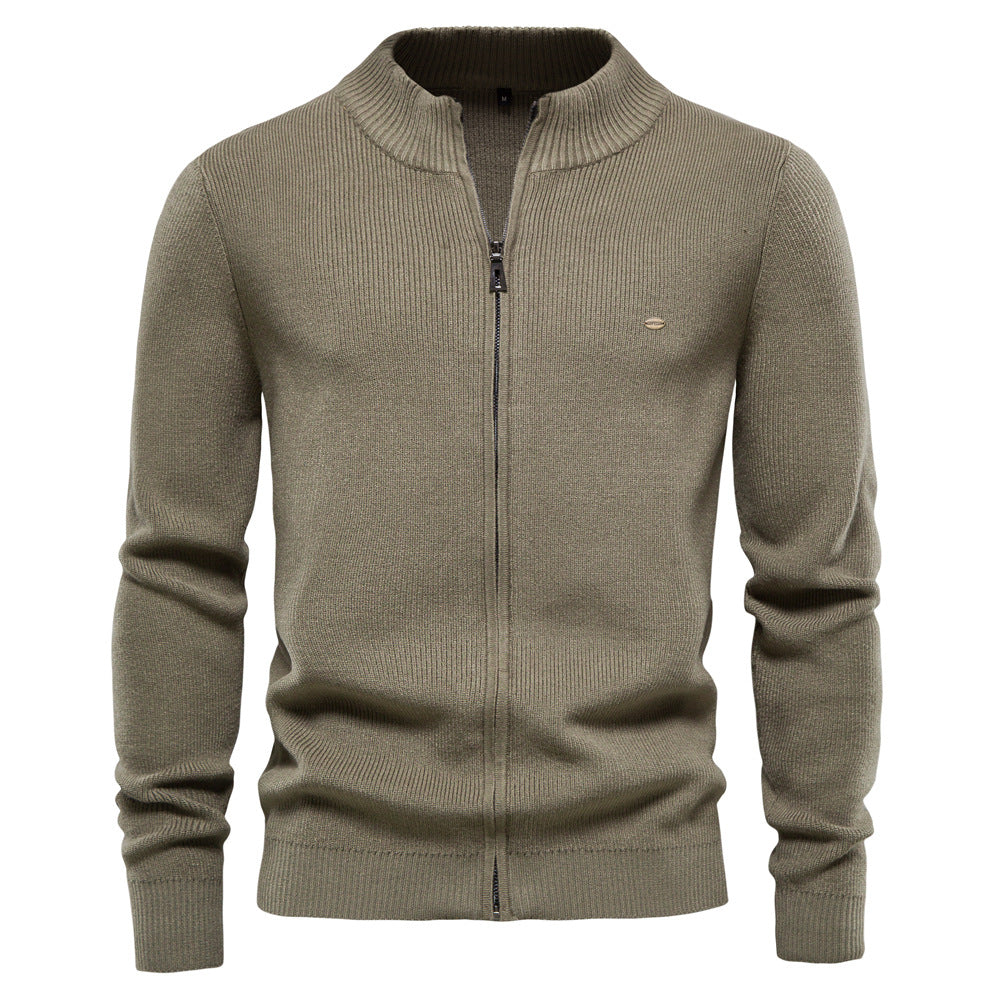 Men's Casual Knitted Cardigan Sweaters With Zipper