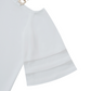 One Shoulder Blouse Elbow Sleeve White Blouse