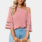 One Shoulder Blouse 3 4 Sleeve Top