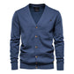 Men's Lightweight V-Neck Knit Casual Cardigan Sweater With Button