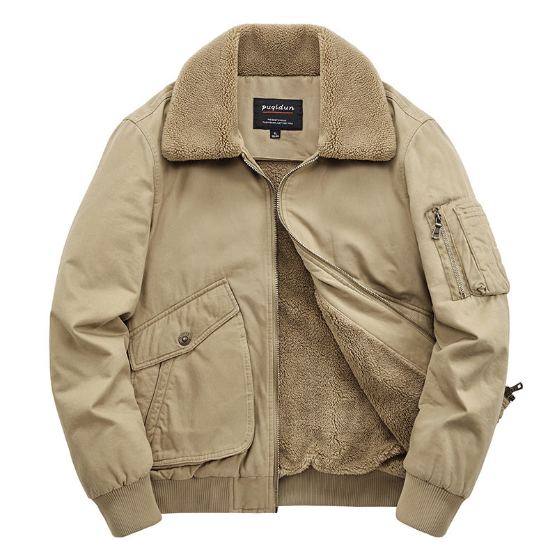 Men's Winter Coat Sherpa Lined Trucker Jacket Warm Bomber