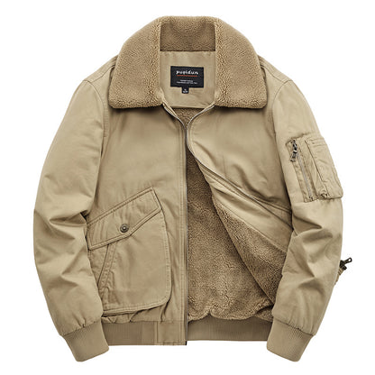 Men's Winter Coat Sherpa Lined Trucker Jacket Warm Bomber
