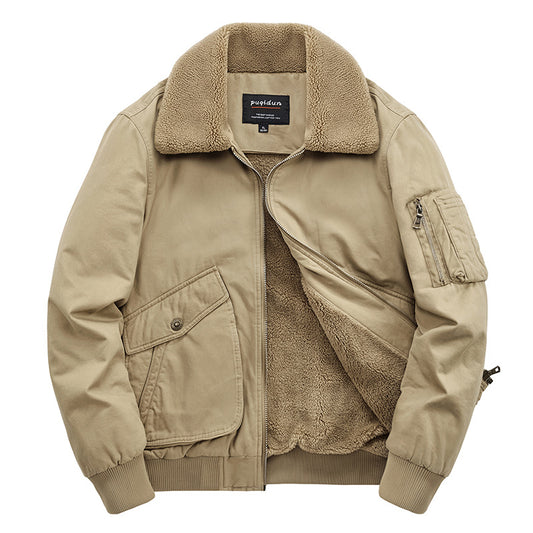 Men's Winter Coat Sherpa Lined Trucker Jacket Warm Bomber