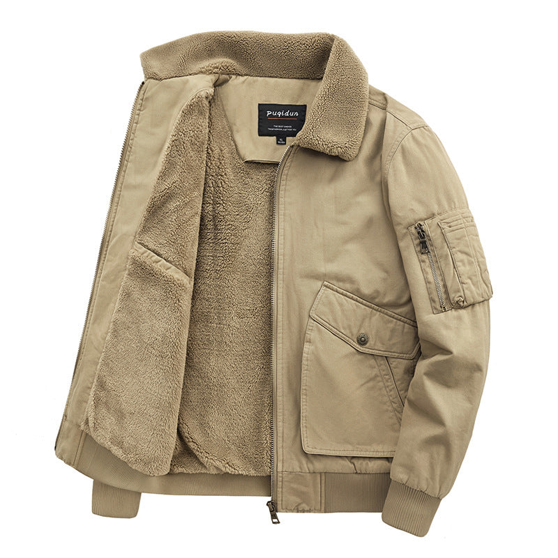 Men's Winter Coat Sherpa Lined Trucker Jacket Warm Bomber