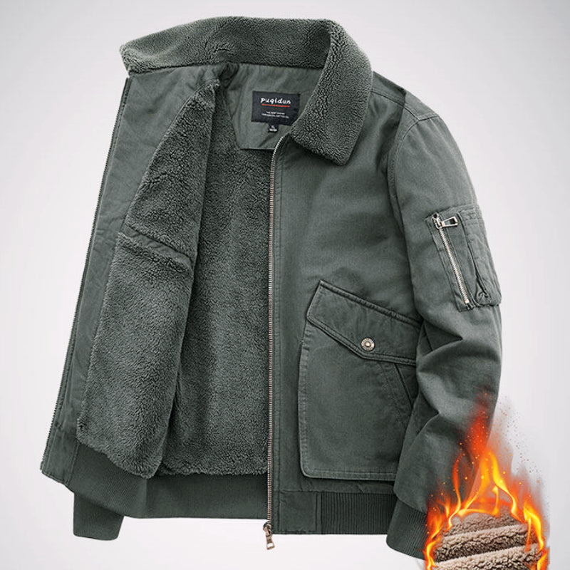 Men's Winter Coat Sherpa Lined Trucker Jacket Warm Bomber