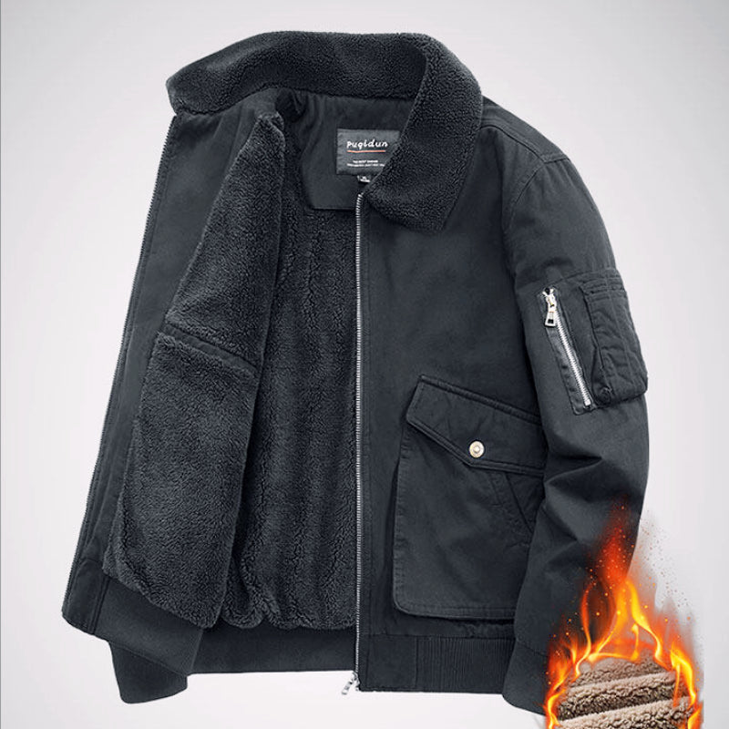 Men's Winter Coat Sherpa Lined Trucker Jacket Warm Bomber
