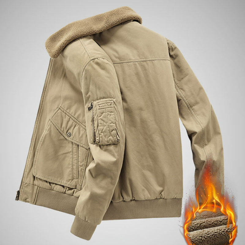 Men's Winter Coat Sherpa Lined Trucker Jacket Warm Bomber