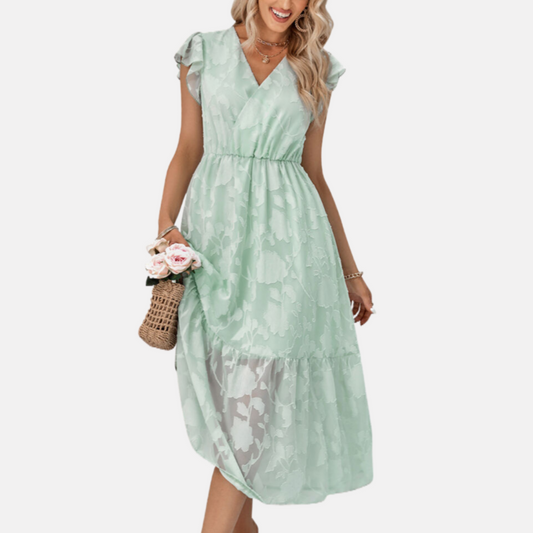 Floral Green Maxi Dress