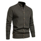 Men's Casual Knit Cardigan Stand Collar Sweater Button Down