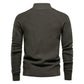 Men's Casual Knit Cardigan Stand Collar Sweater Button Down