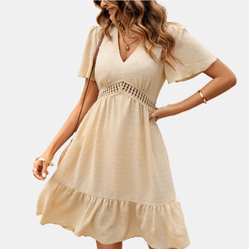 Cream Brunch Dresses Midi Summer Dresses