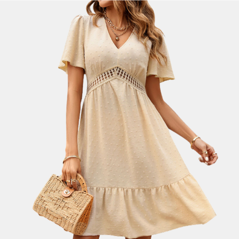 Cream Brunch Dresses Midi Summer Dresses