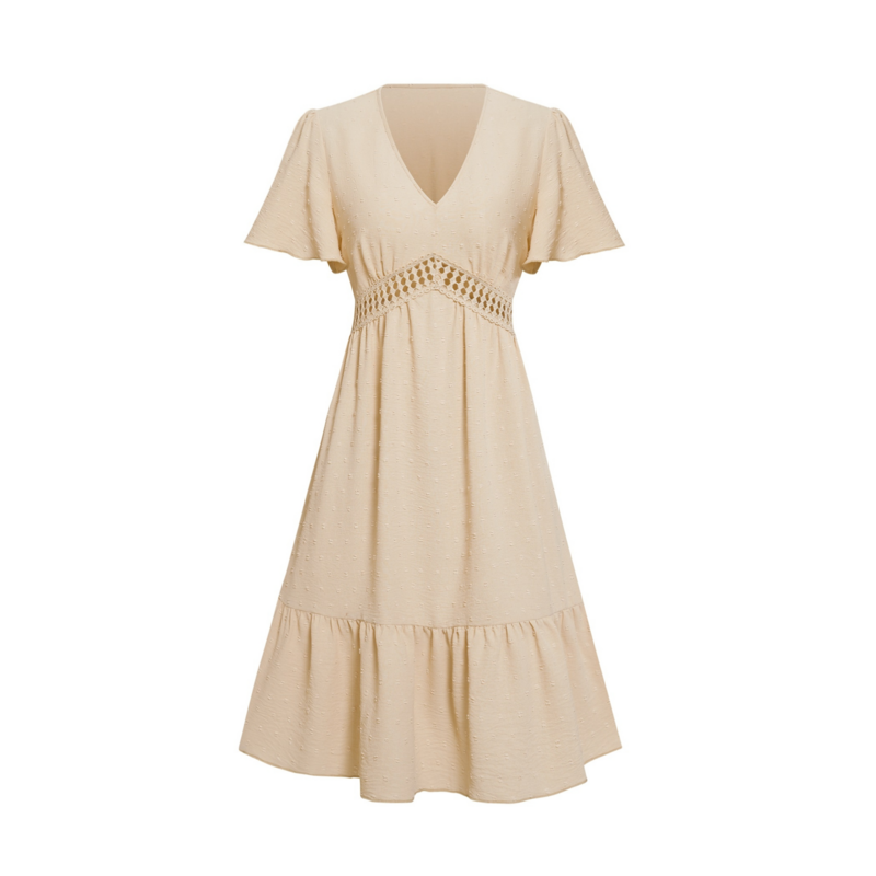 Cream Brunch Dresses Midi Summer Dresses