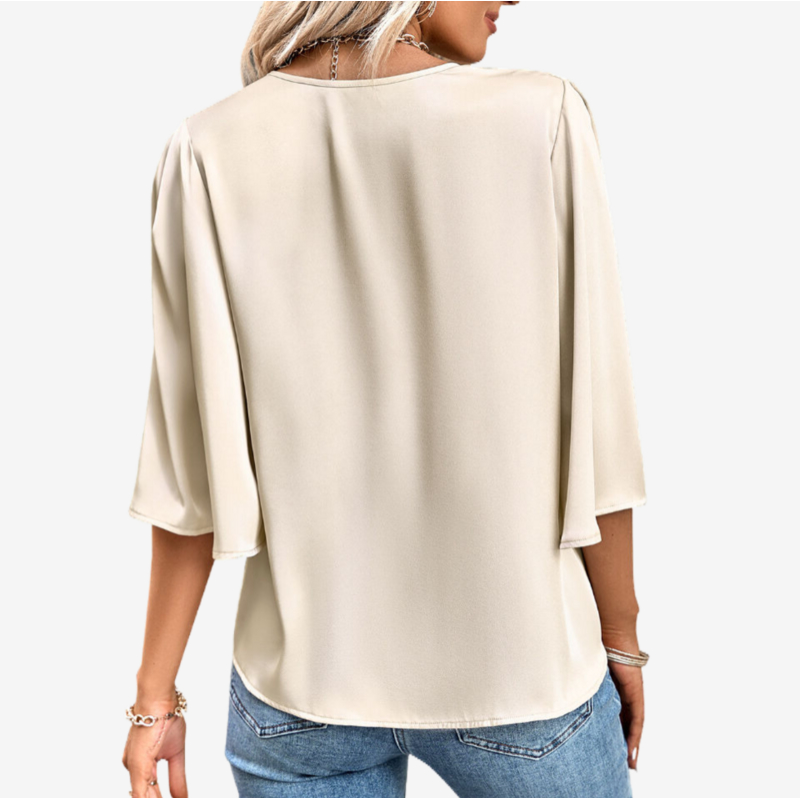 Cream Satin Blouse