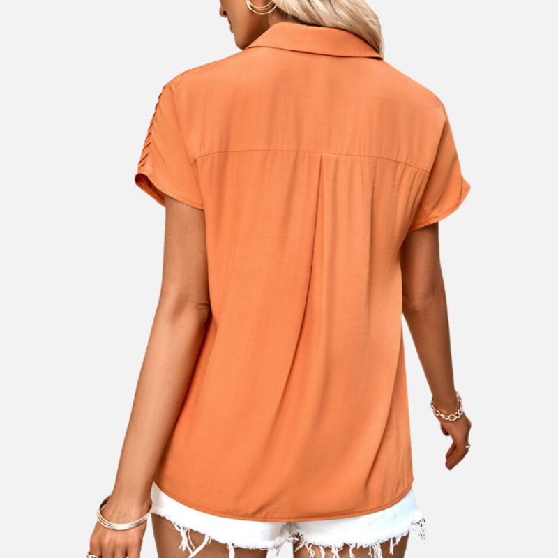 Orange Button Up Shirt