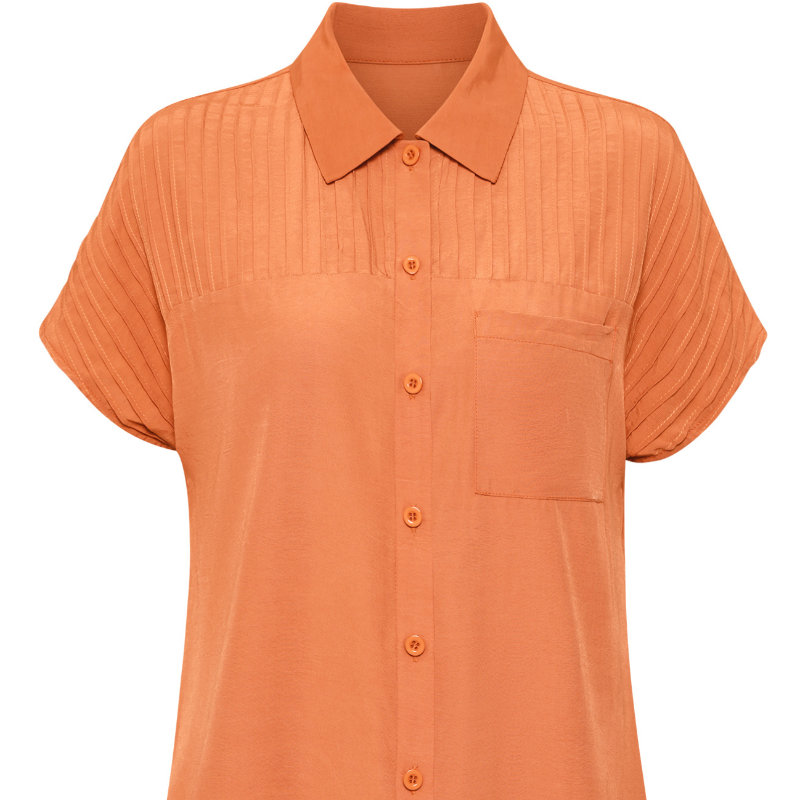 Orange Button Up Shirt