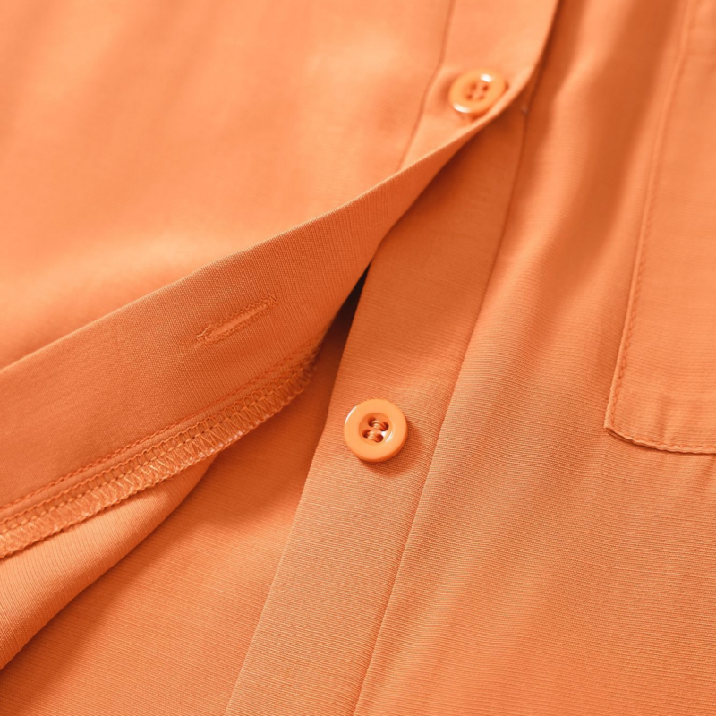 Orange Button Up Shirt