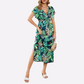 Hawaiian Print Dresses | V Neck Maxi
