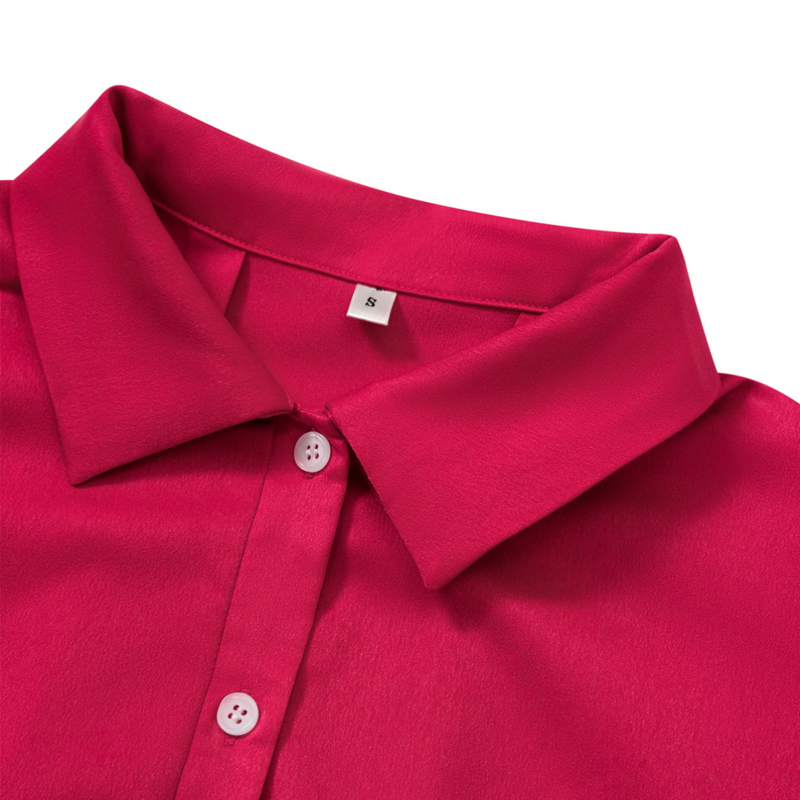 Red Button Up Shirt Short Sleeve