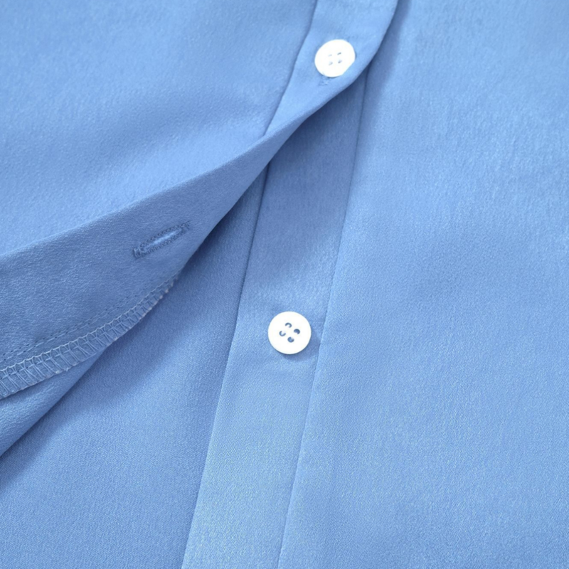 Blue Button Up Shirt Short Sleeve