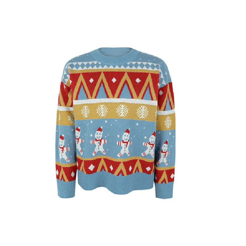 Christmas Pullover Snowmen Print Regular Ugly Christmas Sweater