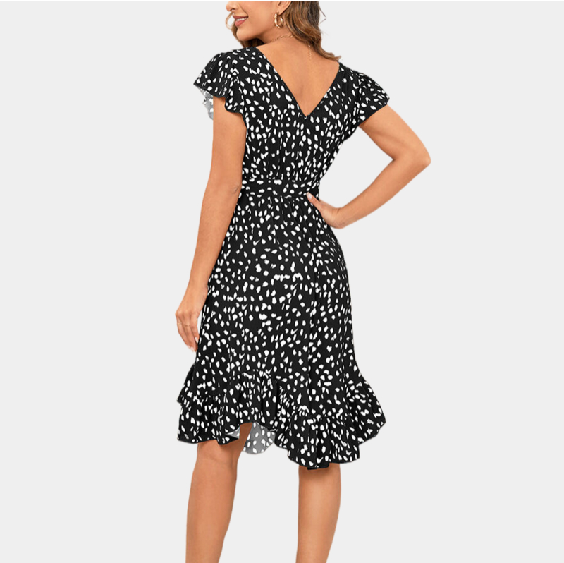 Black Leopard Print Dress